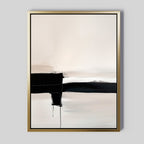 Whispers in Greyscale – black and white abstract canvas wall art print by Aspire Prints