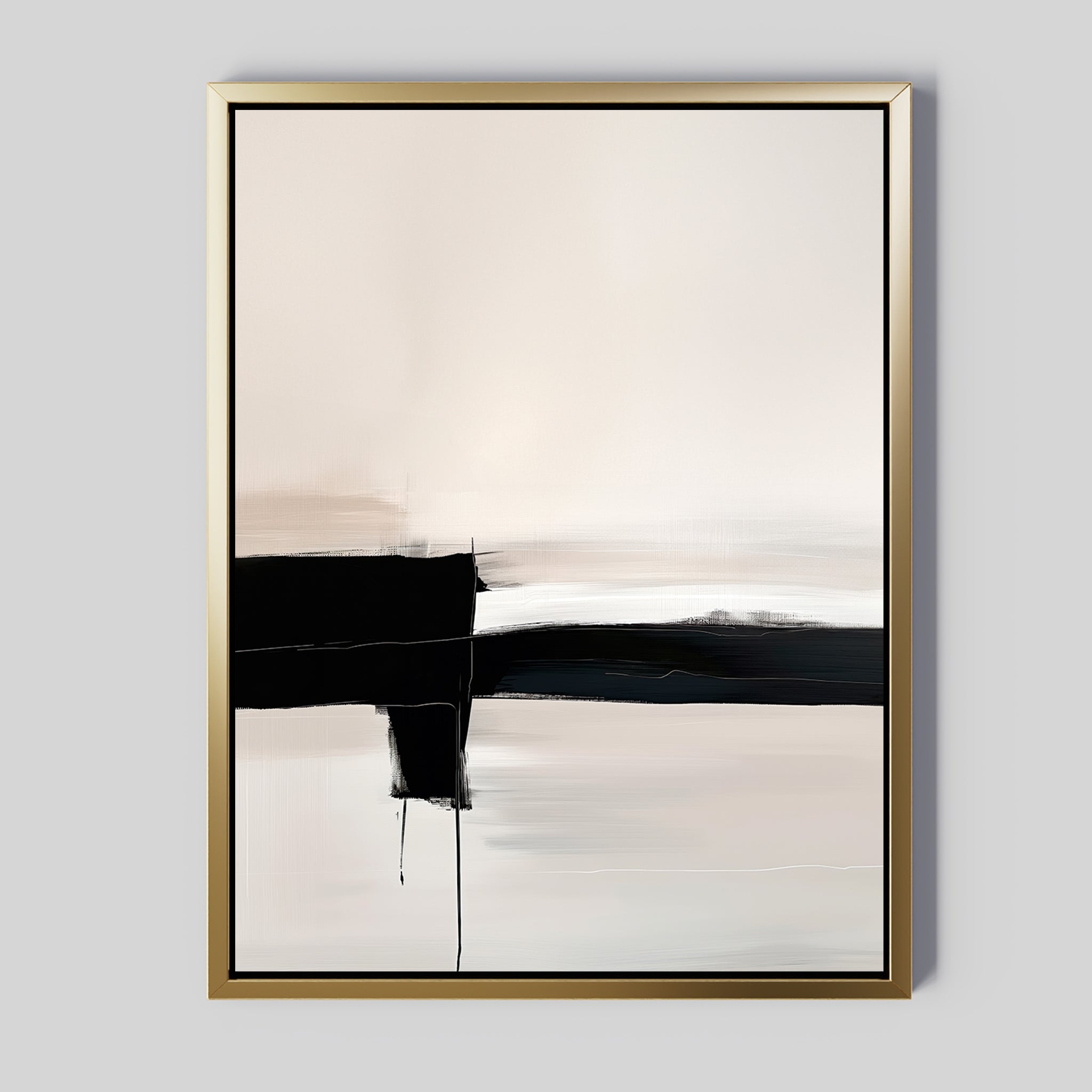 Whispers in Greyscale – black and white abstract canvas wall art print by Aspire Prints