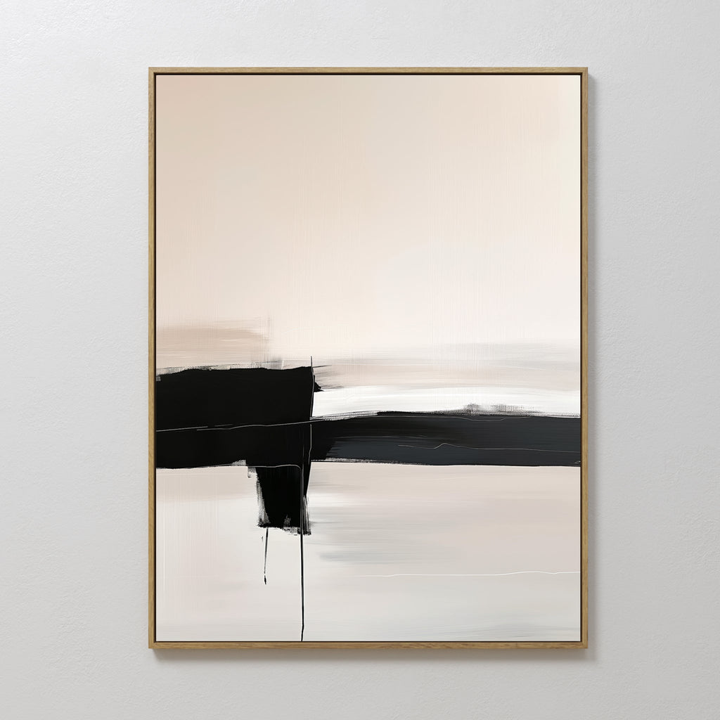 Whispers in Greyscale – black and white abstract canvas wall art print by Aspire Prints