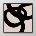 Ink & Ember – black abstract canvas wall art print by Aspire Prints
