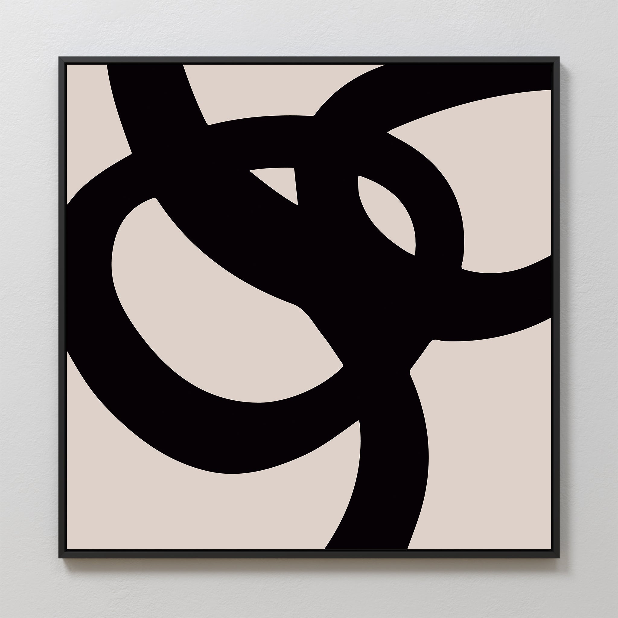 Ink & Ember – black abstract canvas wall art print by Aspire Prints