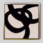 Ink & Ember – black abstract canvas wall art print by Aspire Prints