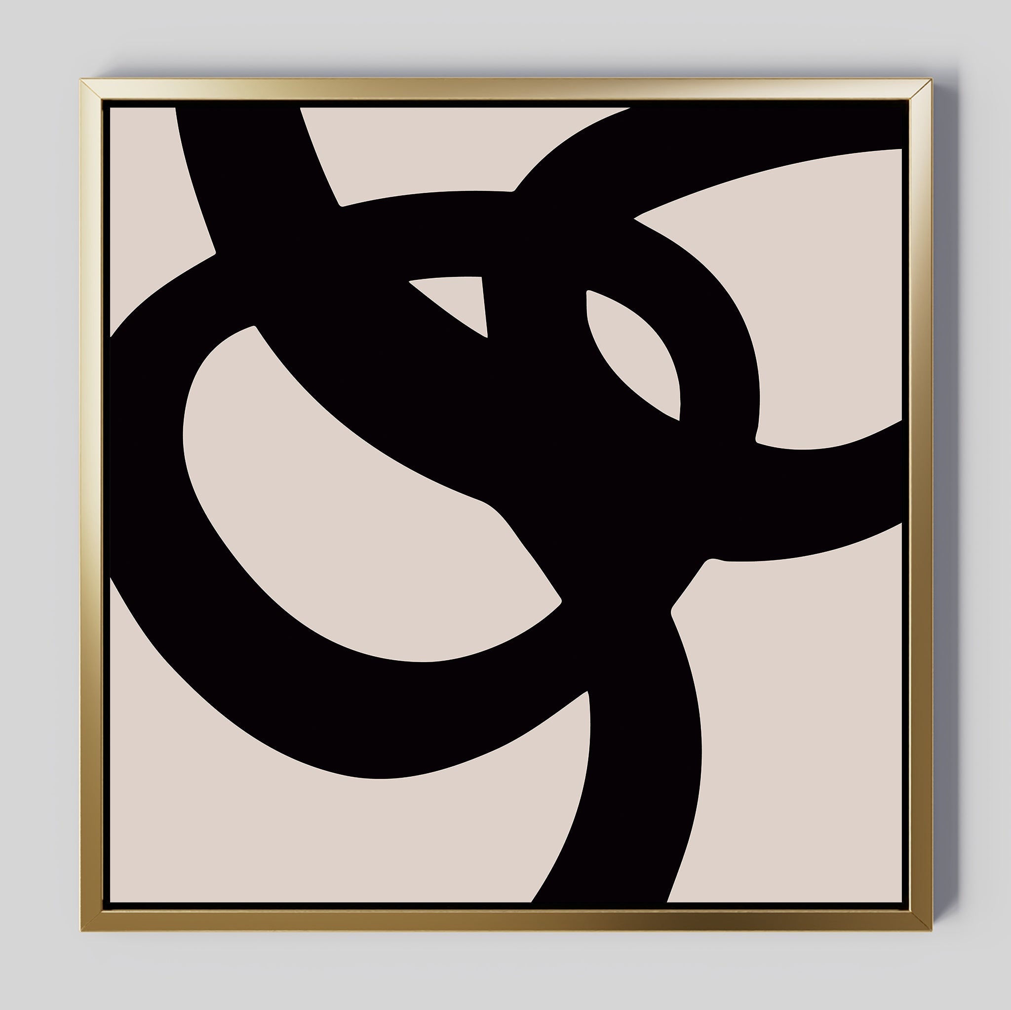 Ink & Ember – black abstract canvas wall art print by Aspire Prints
