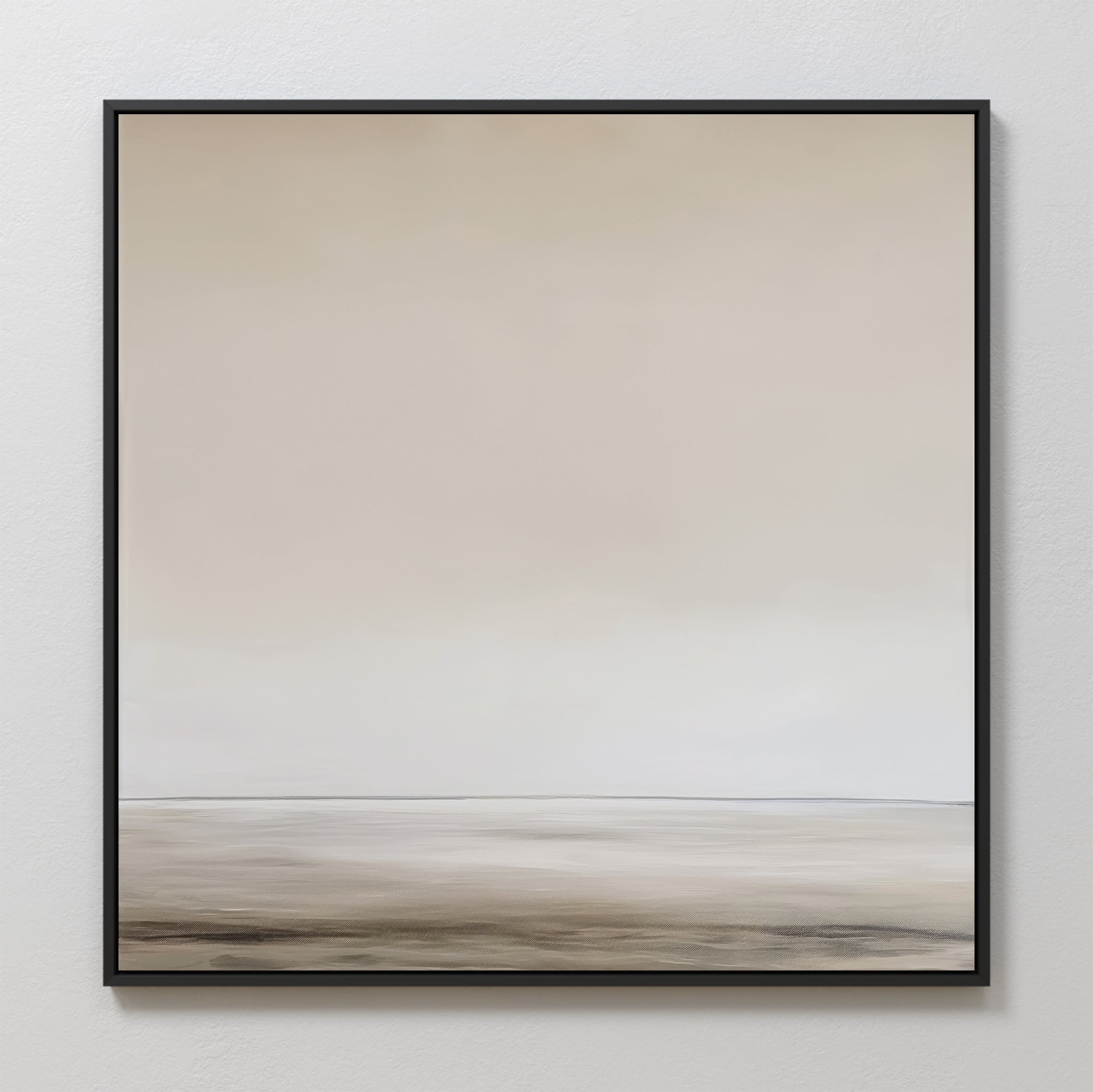 Whispers of Dawn – beige and white desert canvas wall art print by Aspire Prints