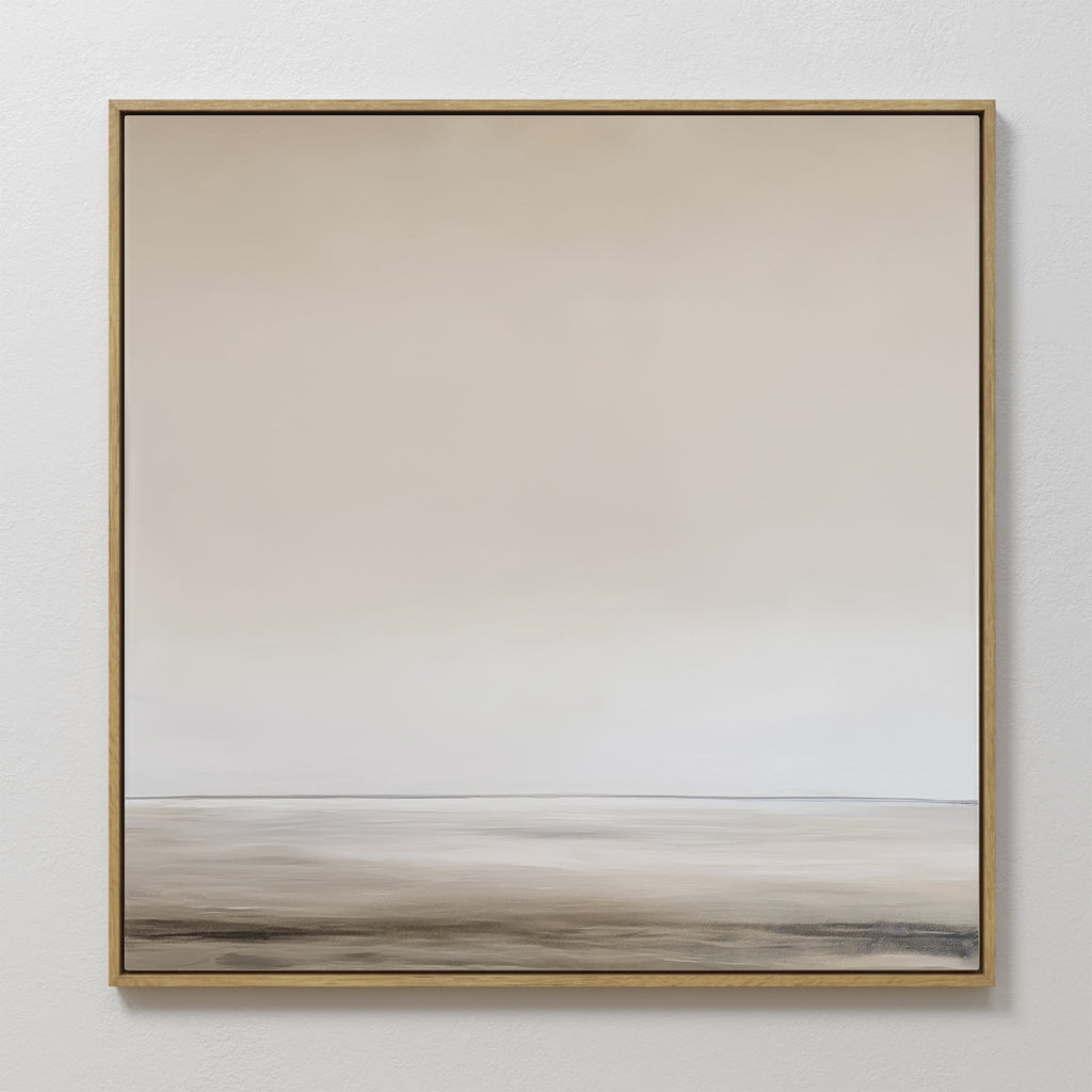 Whispers of Dawn – beige and white desert canvas wall art print by Aspire Prints