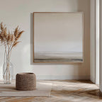 Whispers of Dawn – beige and white desert canvas wall art print by Aspire Prints