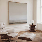 Whispers of Dawn – beige and white desert canvas wall art print by Aspire Prints