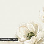 Whispers of Dawn Bloom – beige and white botanical canvas wall art print by Aspire Prints