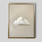 Whisper of Dawn – beige and white cloud canvas wall art print by Aspire Prints