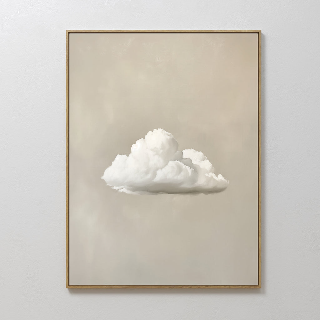 Whisper of Dawn – beige and white cloud canvas wall art print by Aspire Prints