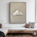 Whisper of Dawn – beige and white cloud canvas wall art print by Aspire Prints