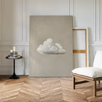 Whisper of Dawn – beige and white cloud canvas wall art print by Aspire Prints