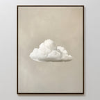 Whisper of Dawn – beige and white cloud canvas wall art print by Aspire Prints