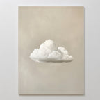 Whisper of Dawn – beige and white cloud canvas wall art print by Aspire Prints