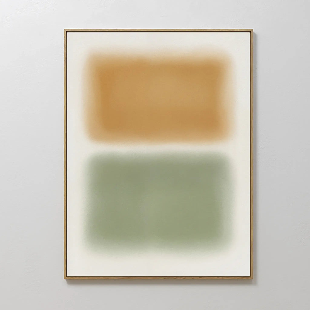 Whispers of Dawn – green abstract canvas wall art print by Aspire Prints