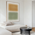 Whispers of Dawn – green abstract canvas wall art print by Aspire Prints