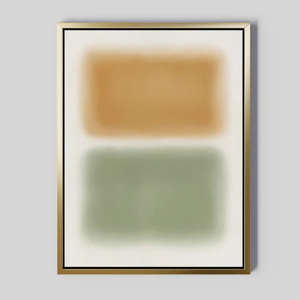 Whispers of Dawn – green abstract canvas wall art print by Aspire Prints