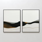 Echoes of the Highlands – Set of 2 Canvas Prints set of 2 – black and white landscape canvas wall art by Aspire Prints