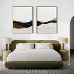Echoes of the Highlands – Set of 2 Canvas Prints set of 2 – black and white landscape canvas wall art by Aspire Prints