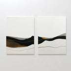 Echoes of the Highlands – Set of 2 Canvas Prints set of 2 – black and white landscape canvas wall art by Aspire Prints