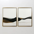 Echoes of the Highlands – Set of 2 Canvas Prints set of 2 – black and white landscape canvas wall art by Aspire Prints