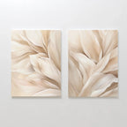 Whispers in Linen – Set of 2 Canvas Prints set of 2 – neutral-toned botanical canvas wall art by Aspire Prints