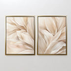 Whispers in Linen – Set of 2 Canvas Prints set of 2 – neutral-toned botanical canvas wall art by Aspire Prints