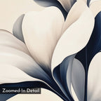 Petals After Midnight – blue botanical canvas wall art print by Aspire Prints