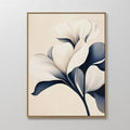 Petals After Midnight – blue botanical canvas wall art print by Aspire Prints