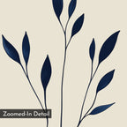 Inkwell Solitude – beige and white botanical canvas wall art print by Aspire Prints