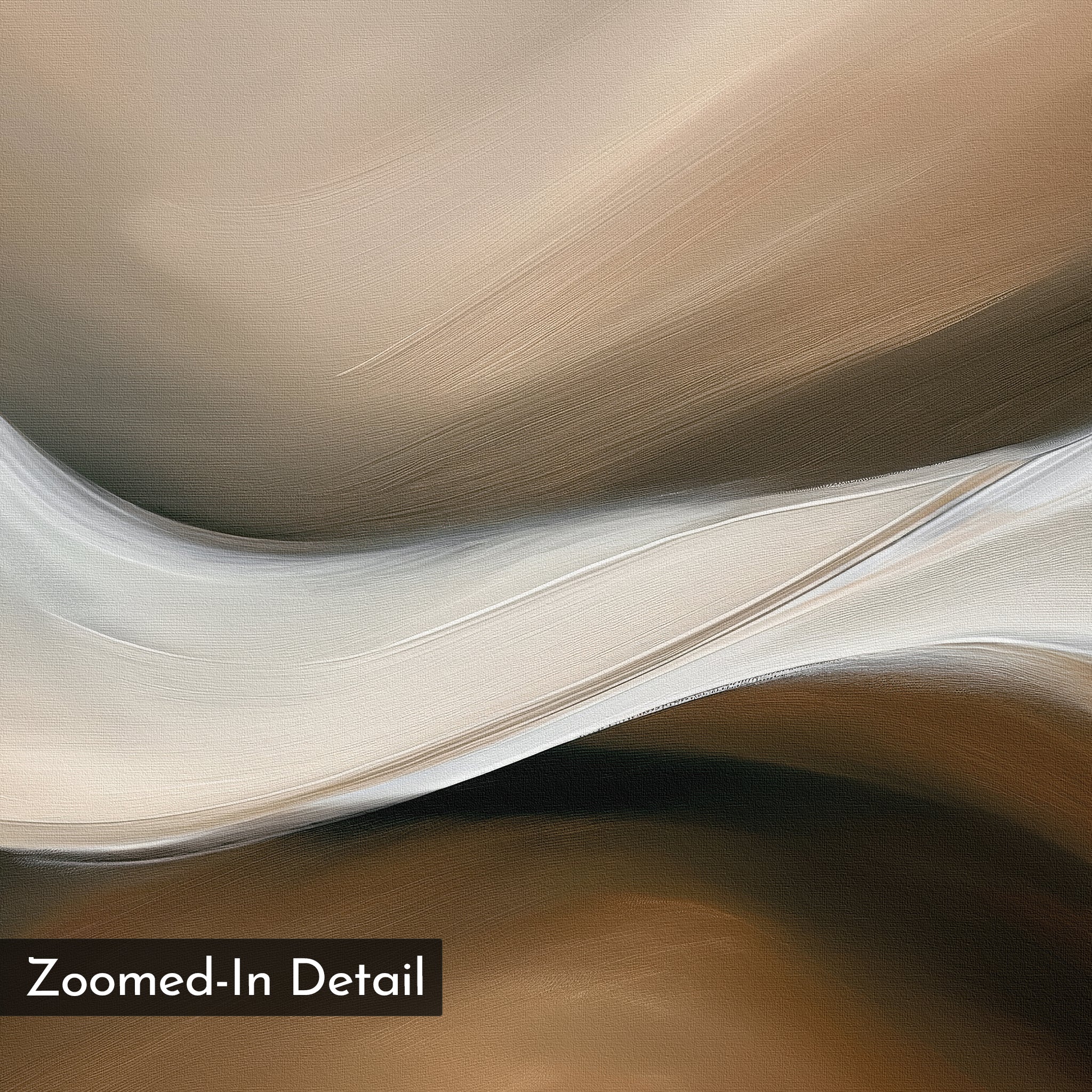 Whispering Banks at Dawn – earthy brown abstract canvas wall art print by Aspire Prints