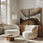 Whispering Banks – Set of 2 Canvas Prints set of 2 – neutral-toned abstract canvas wall art by Aspire Prints