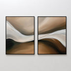 Whispering Banks – Set of 2 Canvas Prints set of 2 – neutral-toned abstract canvas wall art by Aspire Prints