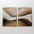 Whispering Banks – Set of 2 Canvas Prints set of 2 – neutral-toned abstract canvas wall art by Aspire Prints