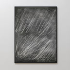 Whispers in White – black abstract canvas wall art print by Aspire Prints