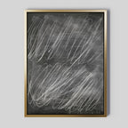 Whispers in White – black abstract canvas wall art print by Aspire Prints