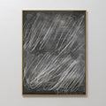 Whispers in White – black abstract canvas wall art print by Aspire Prints