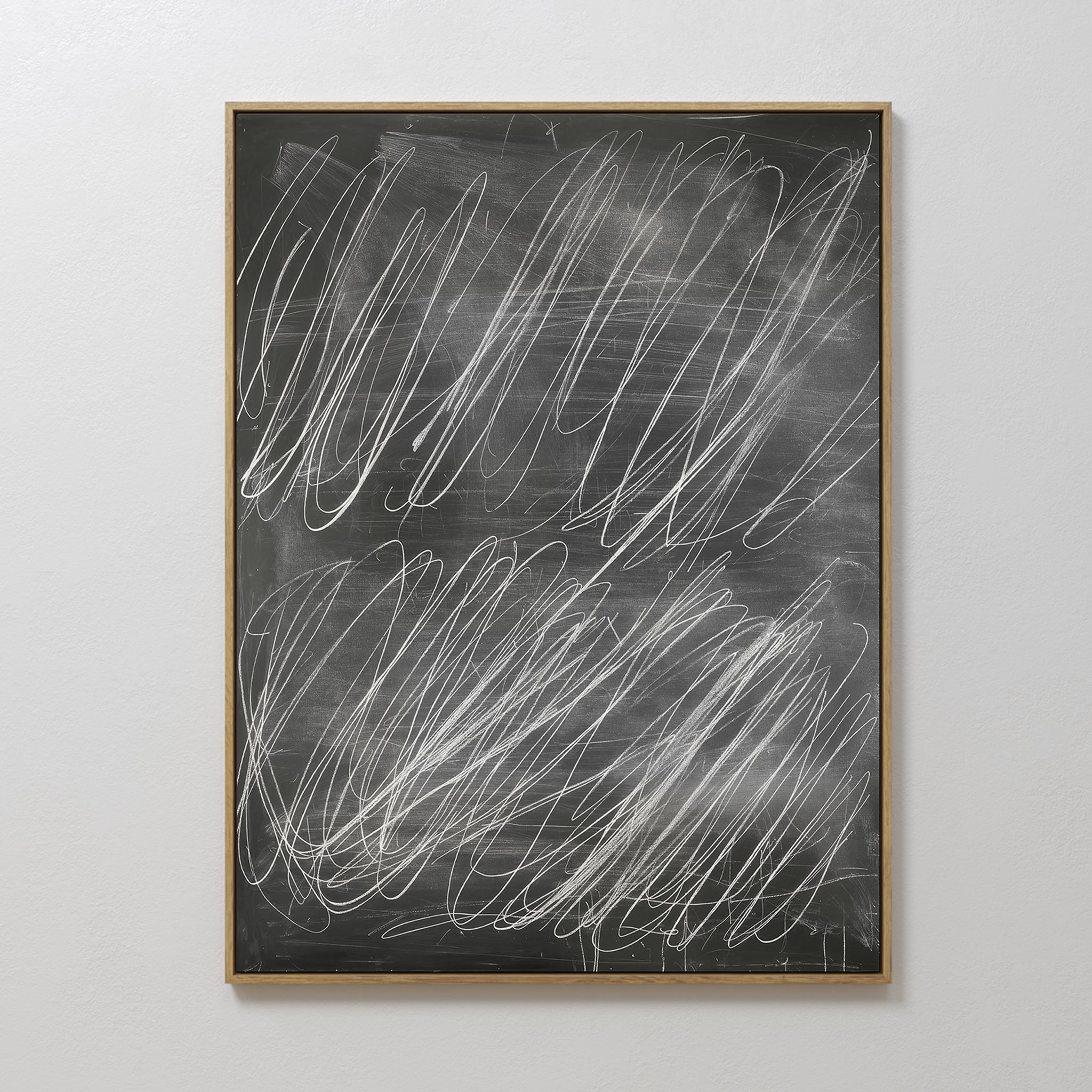 Whispers in White – black abstract canvas wall art print by Aspire Prints