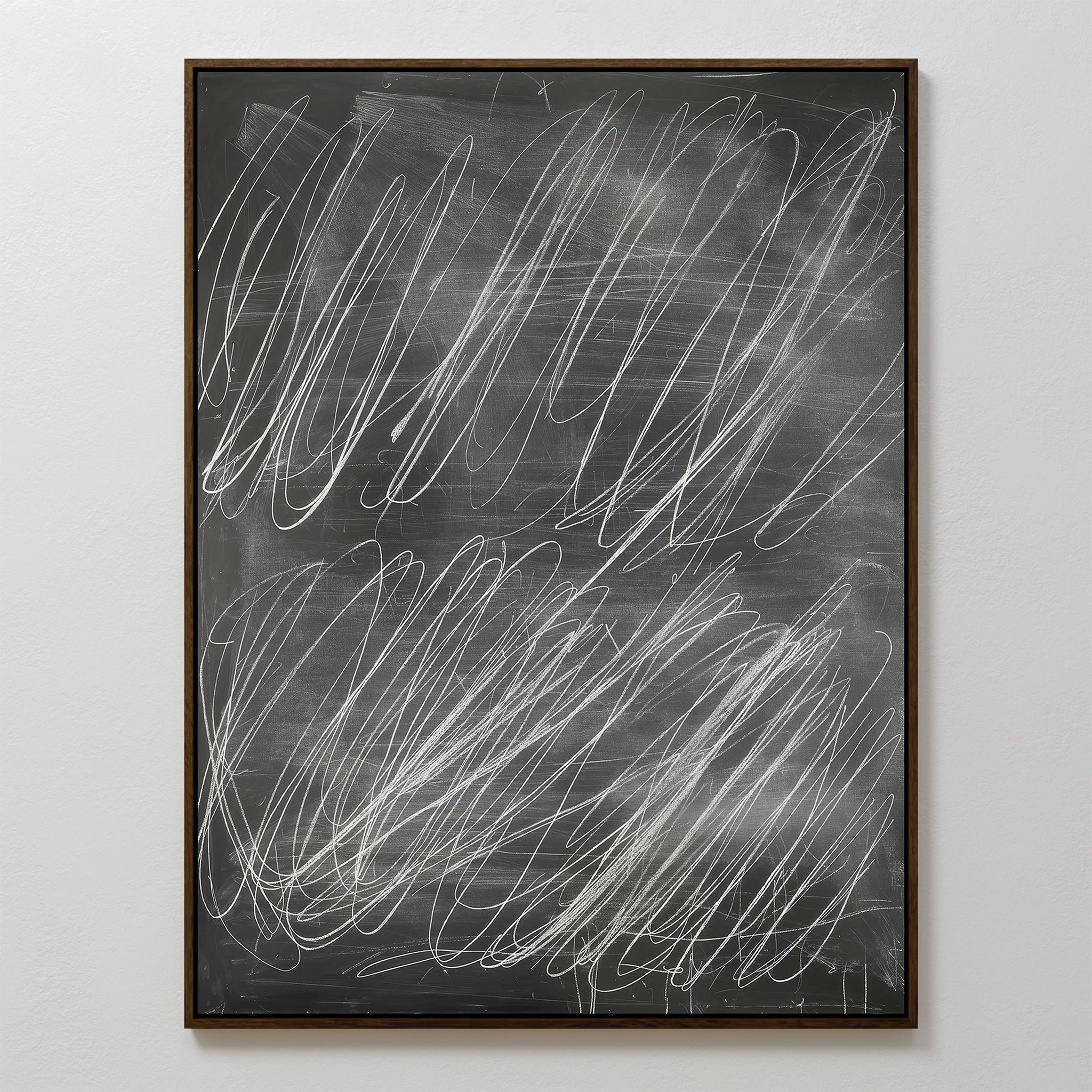 Whispers in White – black abstract canvas wall art print by Aspire Prints