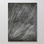 Whispers in White – black abstract canvas wall art print by Aspire Prints