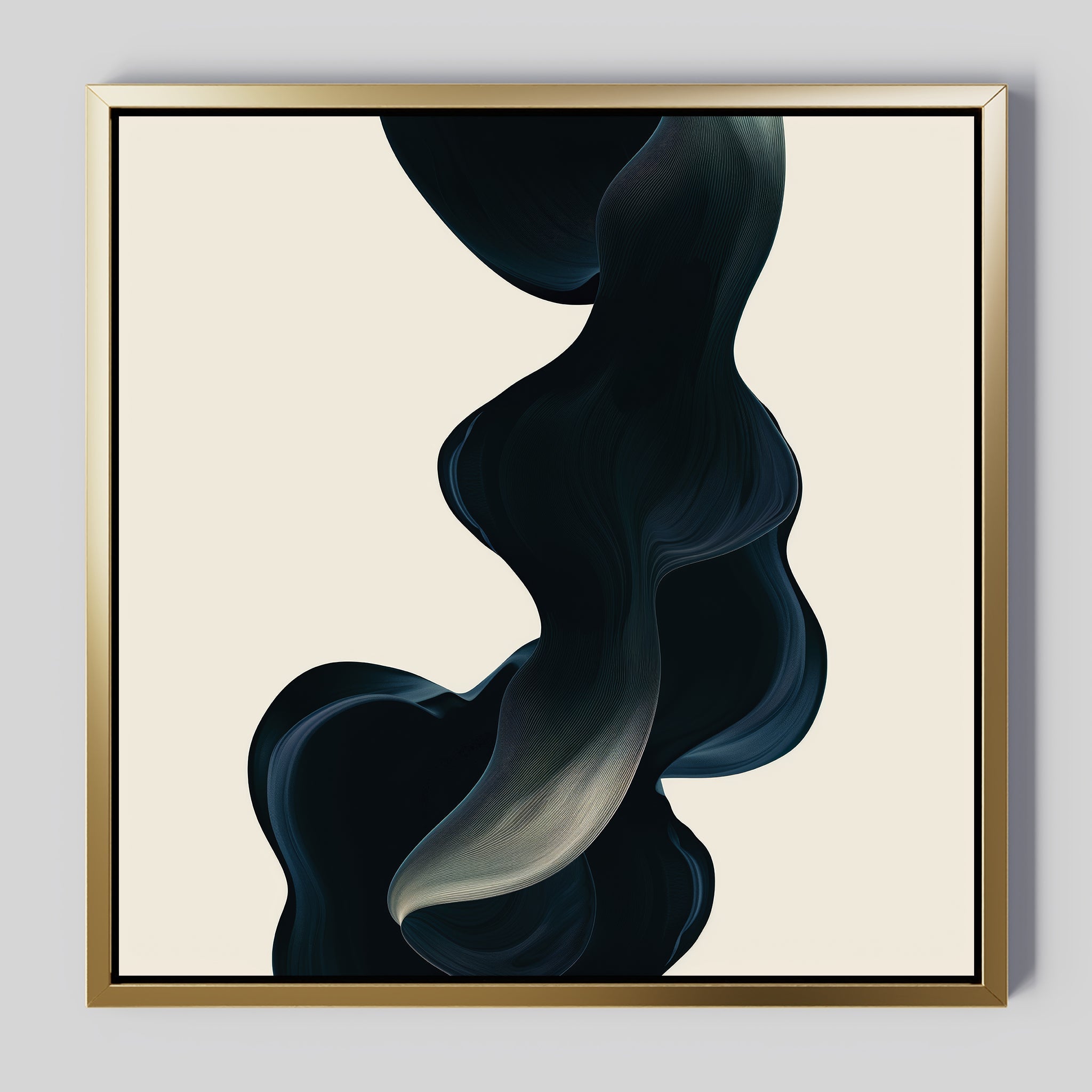 Midnight Tide Whispers – blue abstract canvas wall art print by Aspire Prints