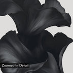 Midnight Petal Whisper – black botanical canvas wall art print by Aspire Prints
