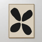 Whispered Bloom in Noir – black and white botanical canvas wall art print by Aspire Prints