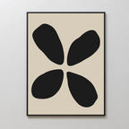 Whispered Bloom in Noir – black and white botanical canvas wall art print by Aspire Prints