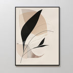 Whispers in Obsidian – black and white botanical canvas wall art print by Aspire Prints