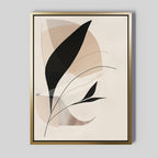 Whispers in Obsidian – black and white botanical canvas wall art print by Aspire Prints