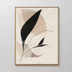 Whispers in Obsidian – black and white botanical canvas wall art print by Aspire Prints