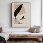 Whispers in Obsidian – black and white botanical canvas wall art print by Aspire Prints