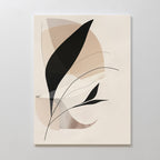 Whispers in Obsidian – black and white botanical canvas wall art print by Aspire Prints