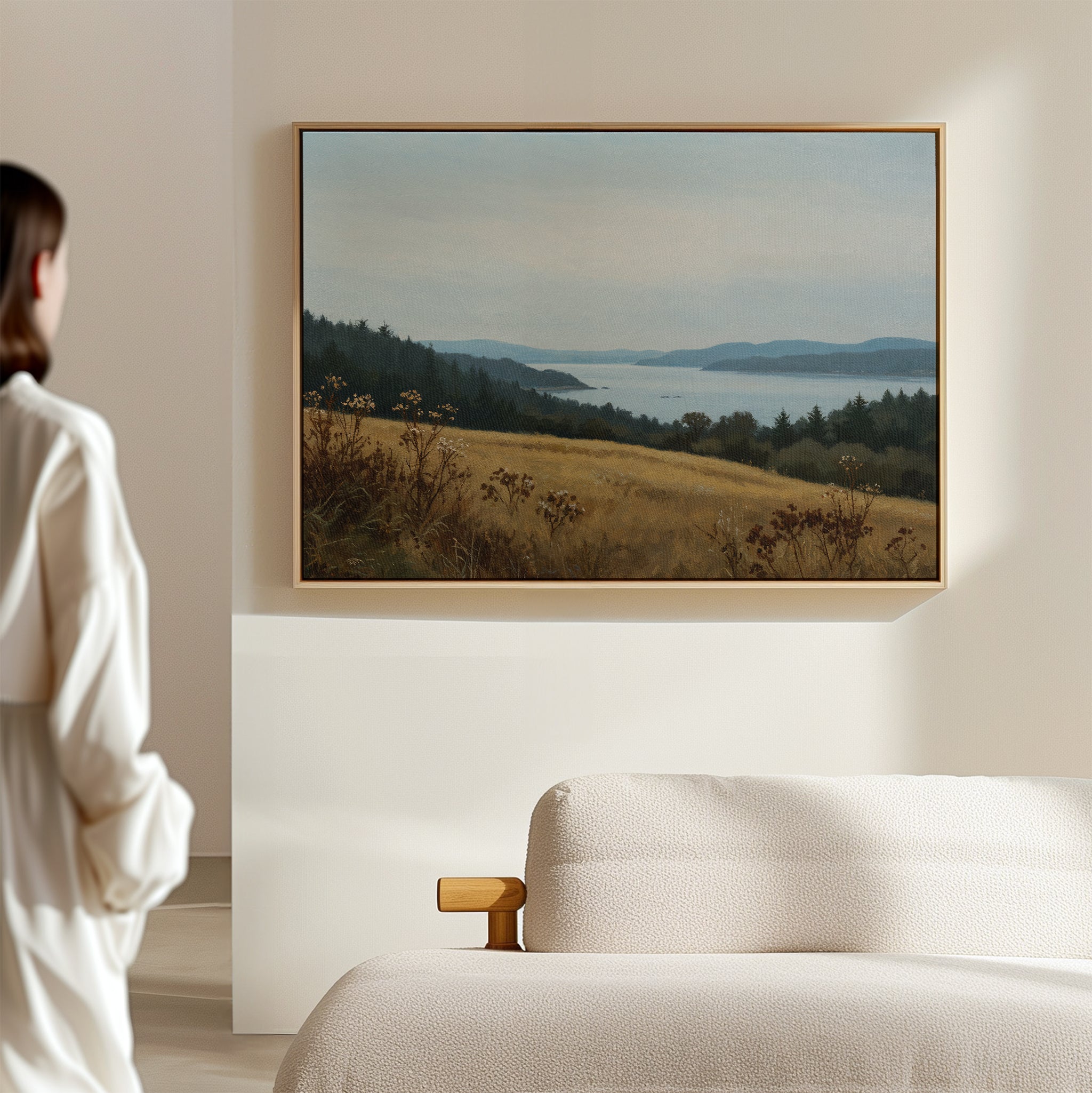 Whispers of the Hush Lands Canvas Print – neutral-toned vintage canvas wall art print by Aspire Prints